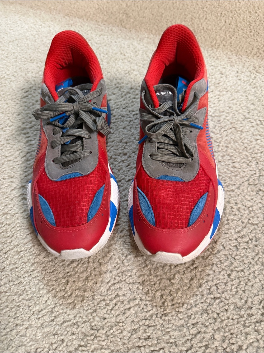 Puma Red, Blue & Gray Running Sneakers men’s 10.5 - USED NO BOX